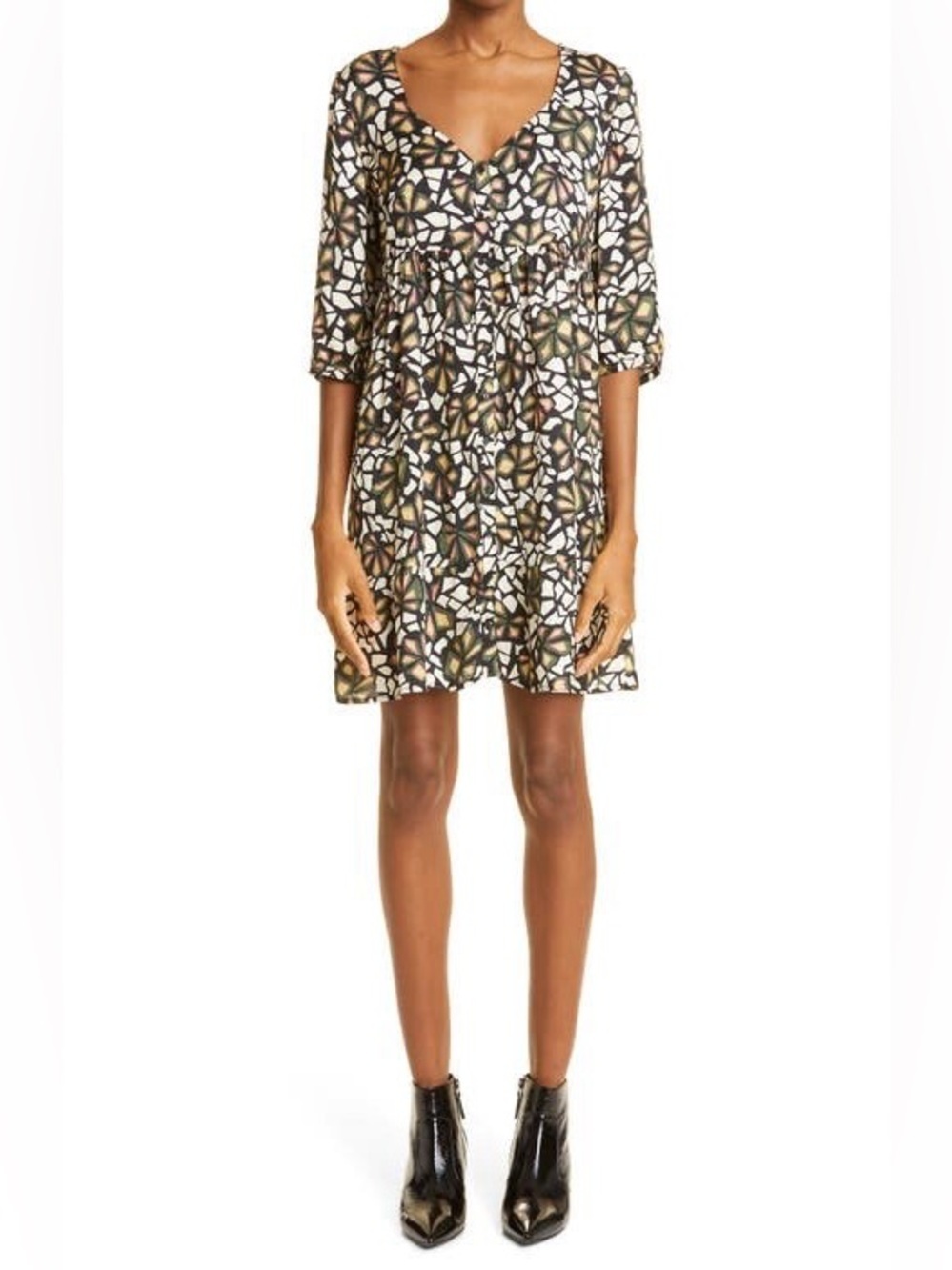 ba&sh MAY Mosaic Print Mini Dress Size 1 / US 4